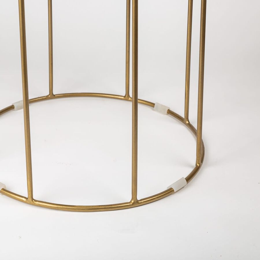 Mesa auxiliar de m&aacute;rmol Delhi &Oslash;60x55cm Clau&Chloe