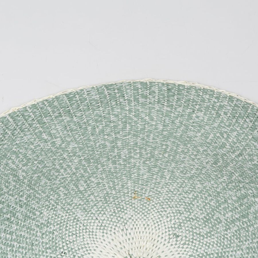 Mantel individual de fibra turquesa Fiber Ø38cm