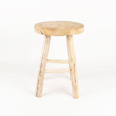 Taburete de madera de teca Rustic Ø30cm