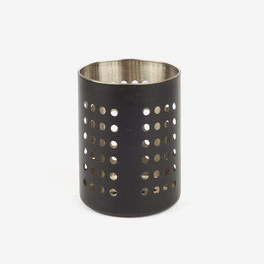 Escurrecubiertos de acero inoxidable negro Ø11x13cm