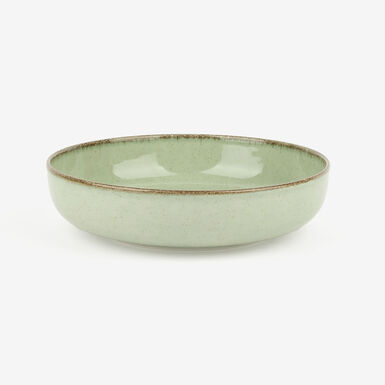 Plato hondo de porcelana verde Olite Ø19cm
