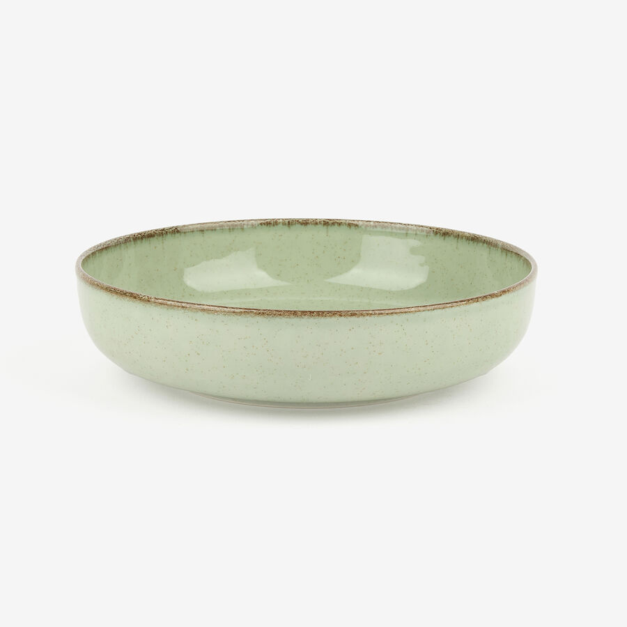 Plato hondo de porcelana verde Olite Ø19cm