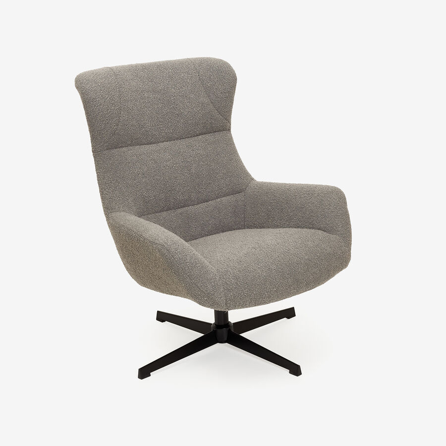 Butaca giratoria gris Celida 81x89x101cm Clau&Chloe