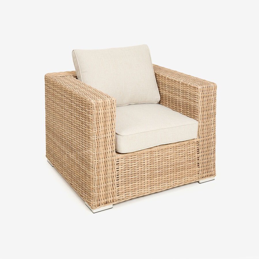 Set de jardín de 4 piezas de ratán sintético Ibiza