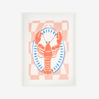 Cuadro con marco y cristal Lobster 30x40cm