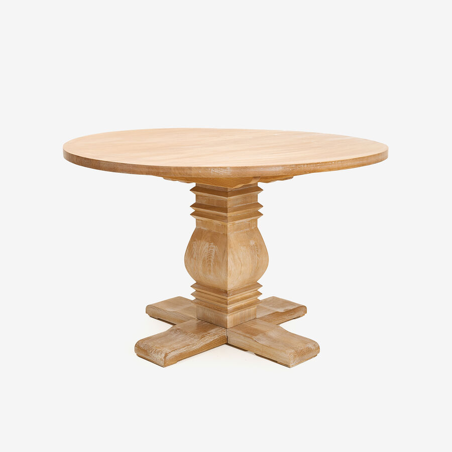 Mesa de comedor de madera de olmo Toulouse Ø120x76cm