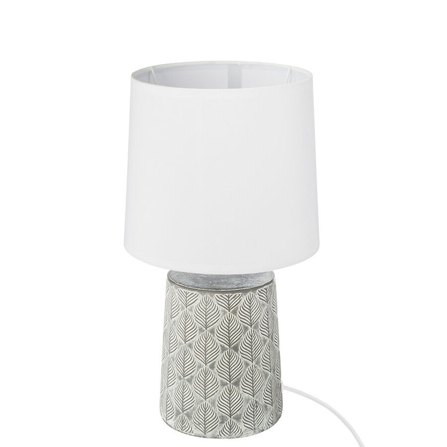 Lámpara de mesa de gres Hojas 21x35,5cm