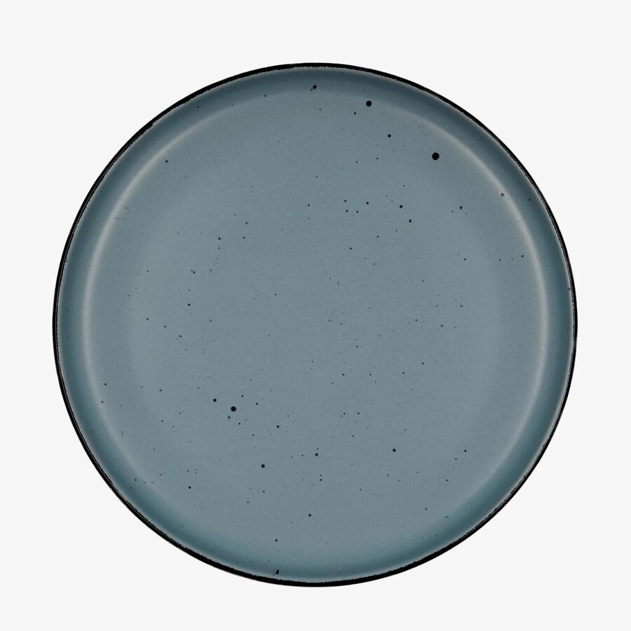 Vajilla de 12 piezas de cer&aacute;mica azul Iria