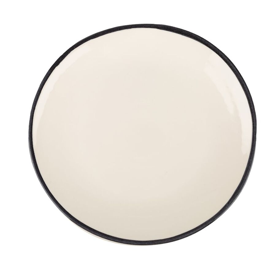 Plato llano de gres blanco Arty 27cm