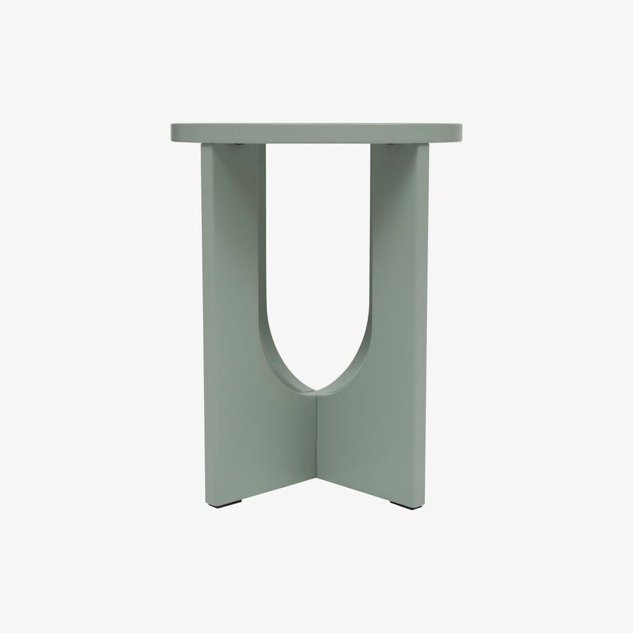 Mesa auxiliar de madera DM verde Camelia &Oslash;40x51cm