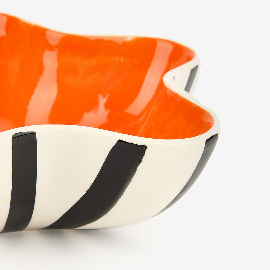 Centro de mesa de cerámica rayas Gadiel