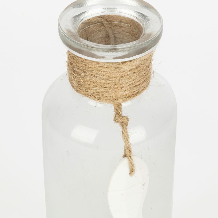 Jarrón de cristal decorativo de cuerda 22cm