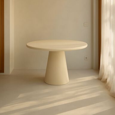 Mesa de comedor de microcemento Kurli Ø120x75cm Clau&Chloe