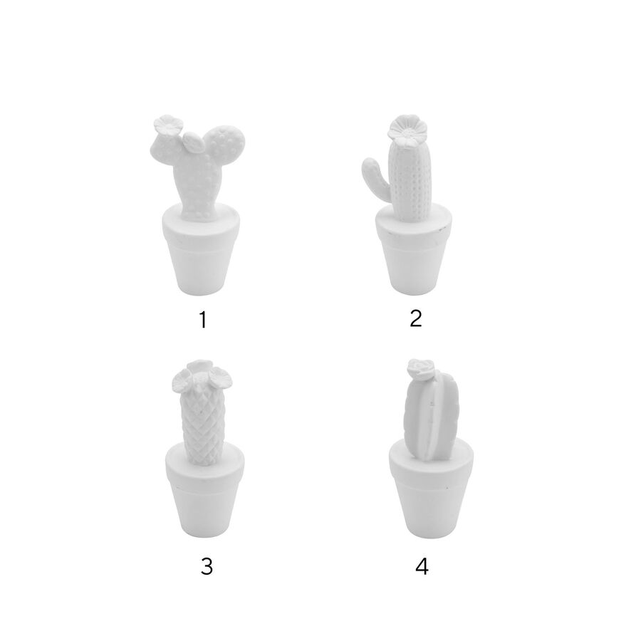 Cactus decorativo blanco surtido 12cm