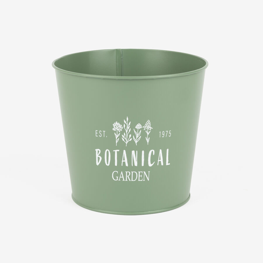 Macetero de metal verde Botanist Ø18x15cm