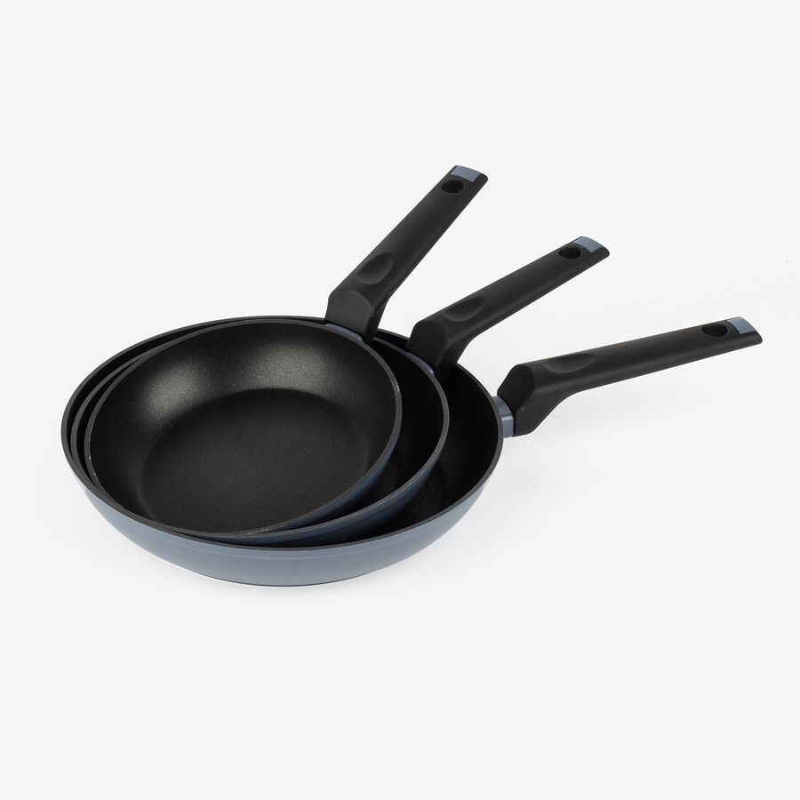 Set de 3 sartenes de aluminio forjado 18-22-26cm