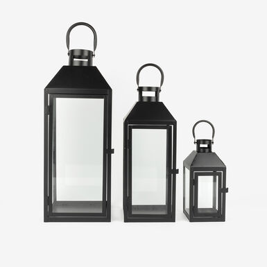 Farol de metal negro Fenjer disponible en varias medidas