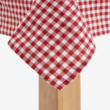 Mantel de algodón rojo Vichy en varias medidas