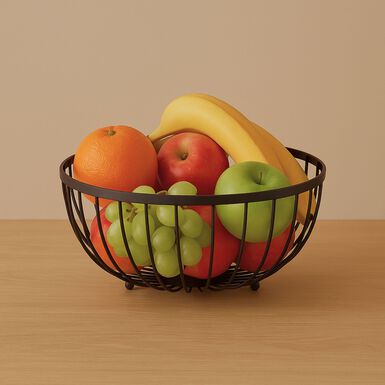 Frutero de metal negro &Oslash;26cm