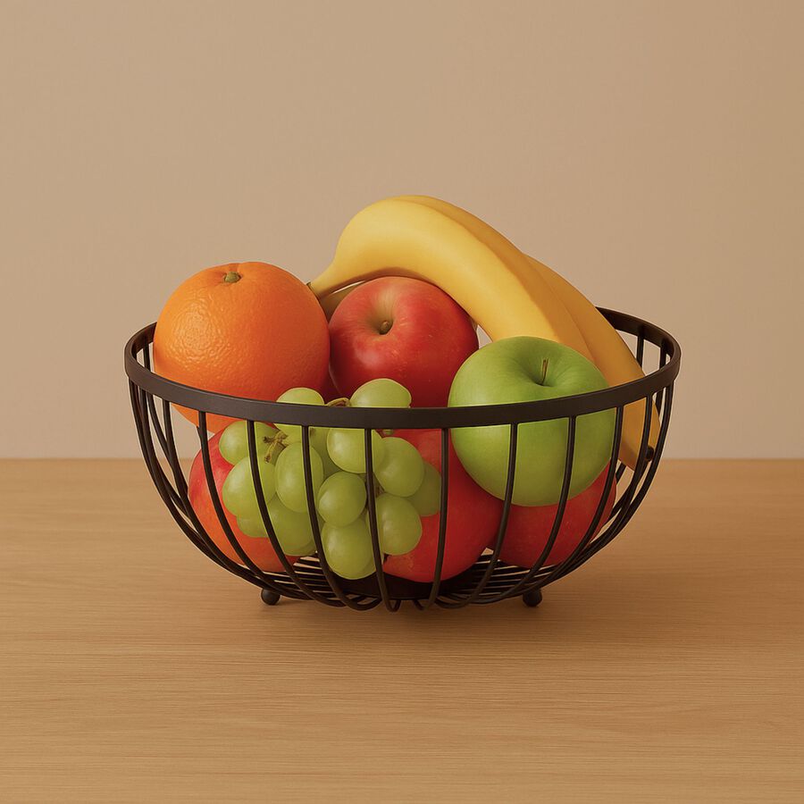 Frutero de metal negro &Oslash;26cm