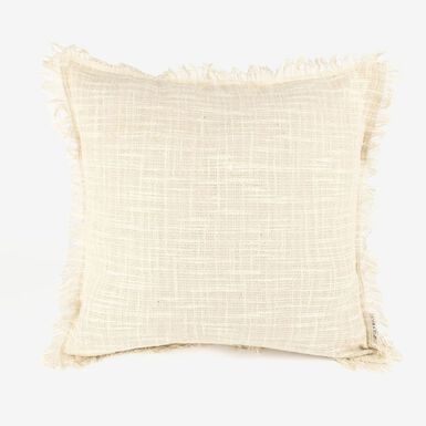 Funda de cojín de algodón con flecos Cuzco 45x45cm