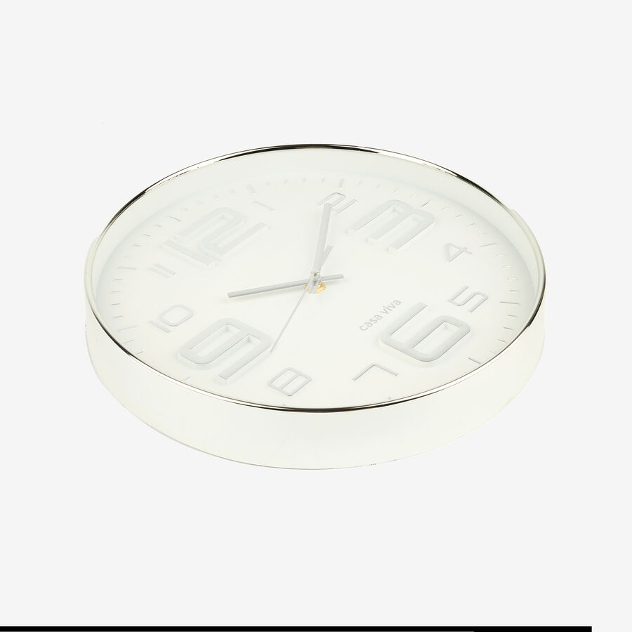 Reloj de pared plateado Unequal Ø30cm