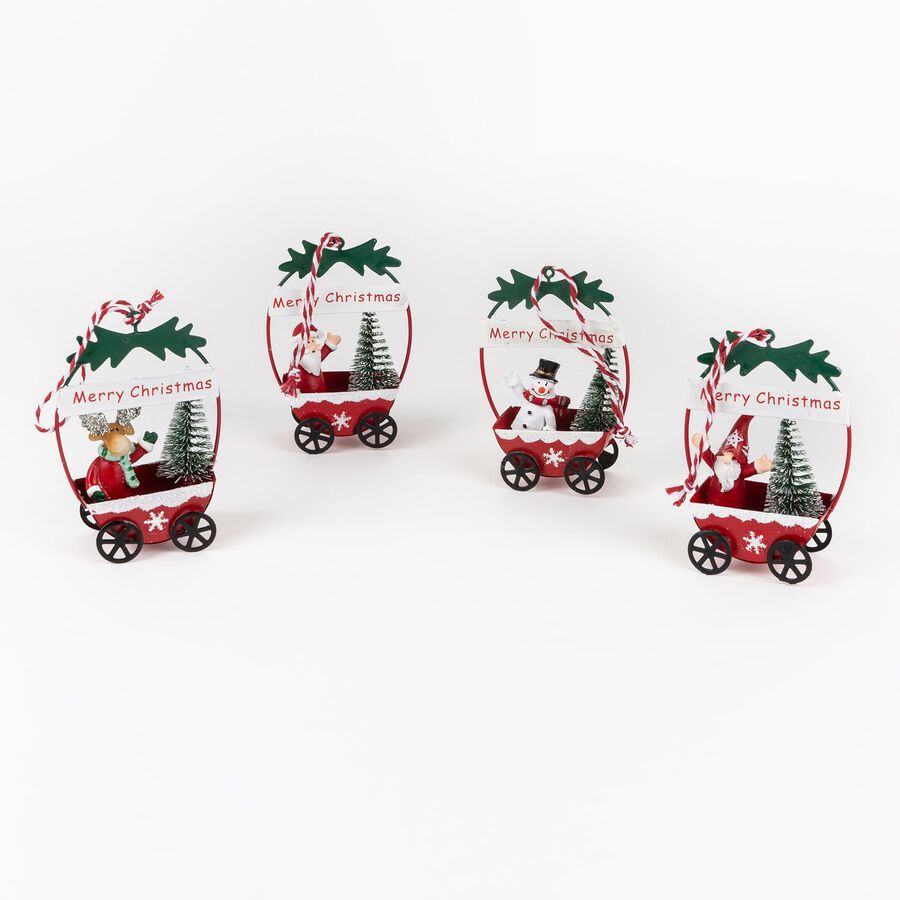 Figura decorativa carroza Navidad 10cm en varios modelos