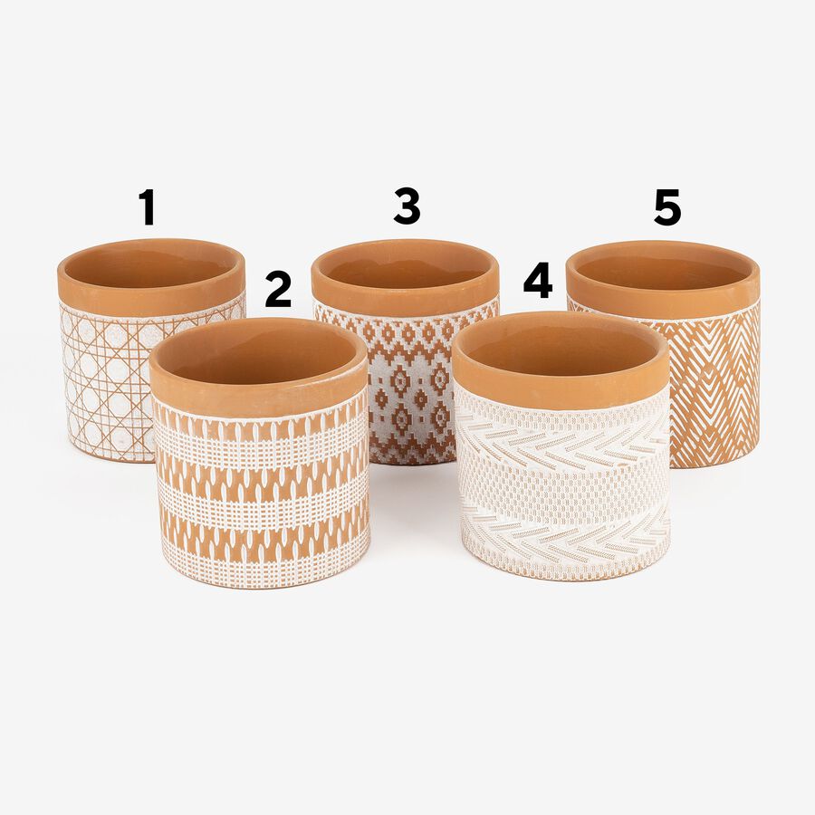 Macetero de cerámica en varios diseños Ø13,8x13cm