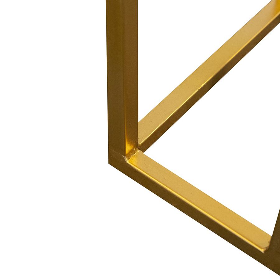 Mesa dorada sobre m&aacute;rmol 46x25x64cm Clau&Chloe