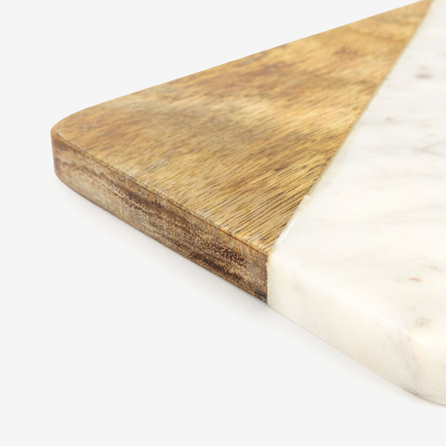 Tabla de cortar de mármol blanco 30x15cm