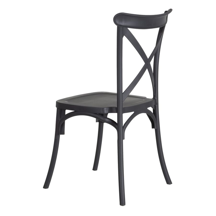 Set de 4 sillas de comedor gris oscuro Cassie 48x43x91cm