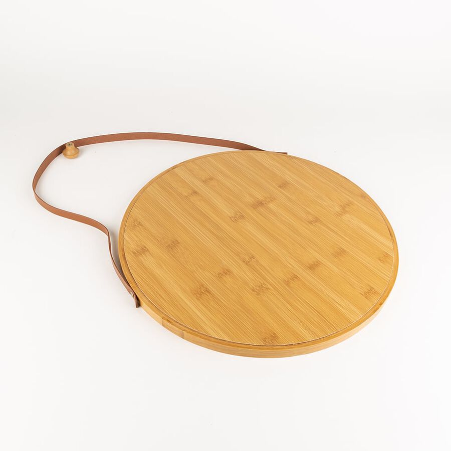 Espejo con asa de bamb&uacute; &Oslash;38cm