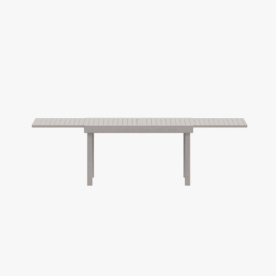Mesa de comedor de jard&iacute;n extensible de aluminio crema Piazor 135x90x76cm
