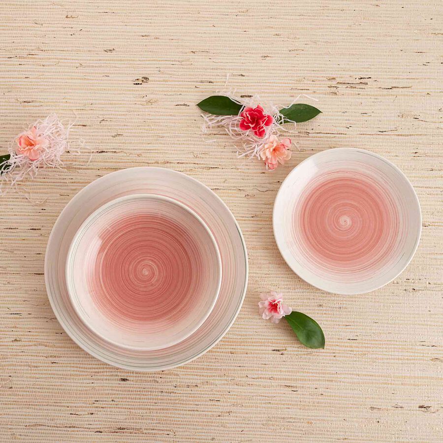 Plato llano de cer&aacute;mica Suede rose &Oslash;27cm