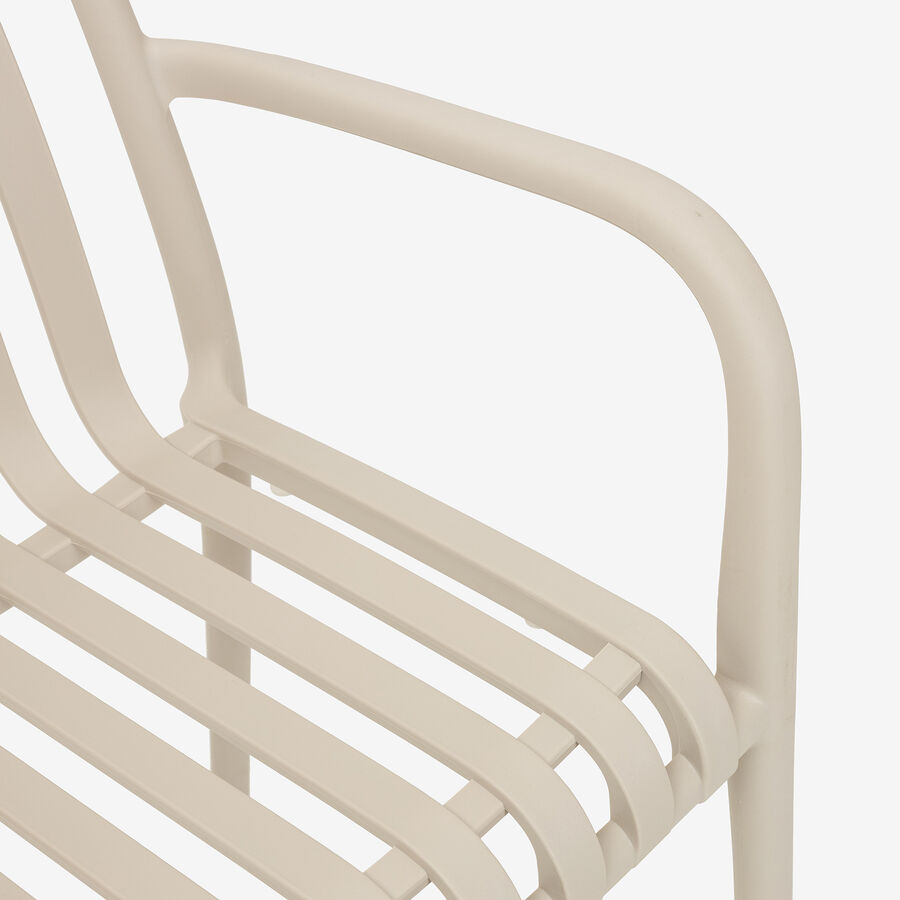 Silla de jard&iacute;n blanca Happel 55x81x57cm