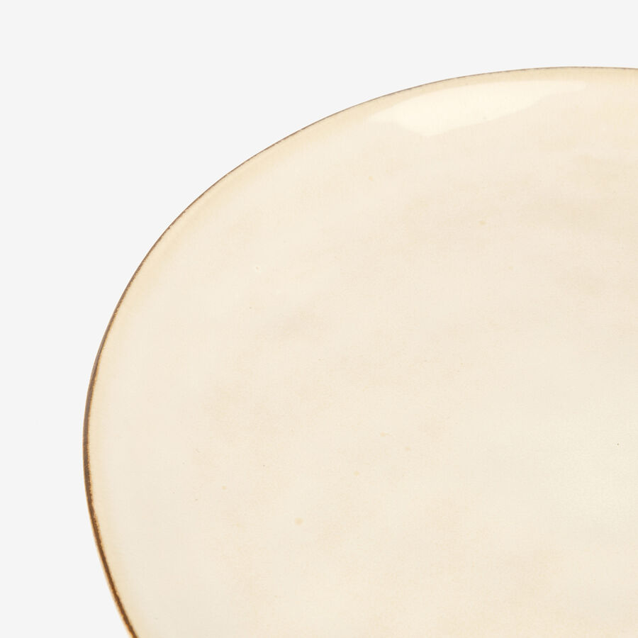 Plato llano de gres crema Bilada Ø27cm