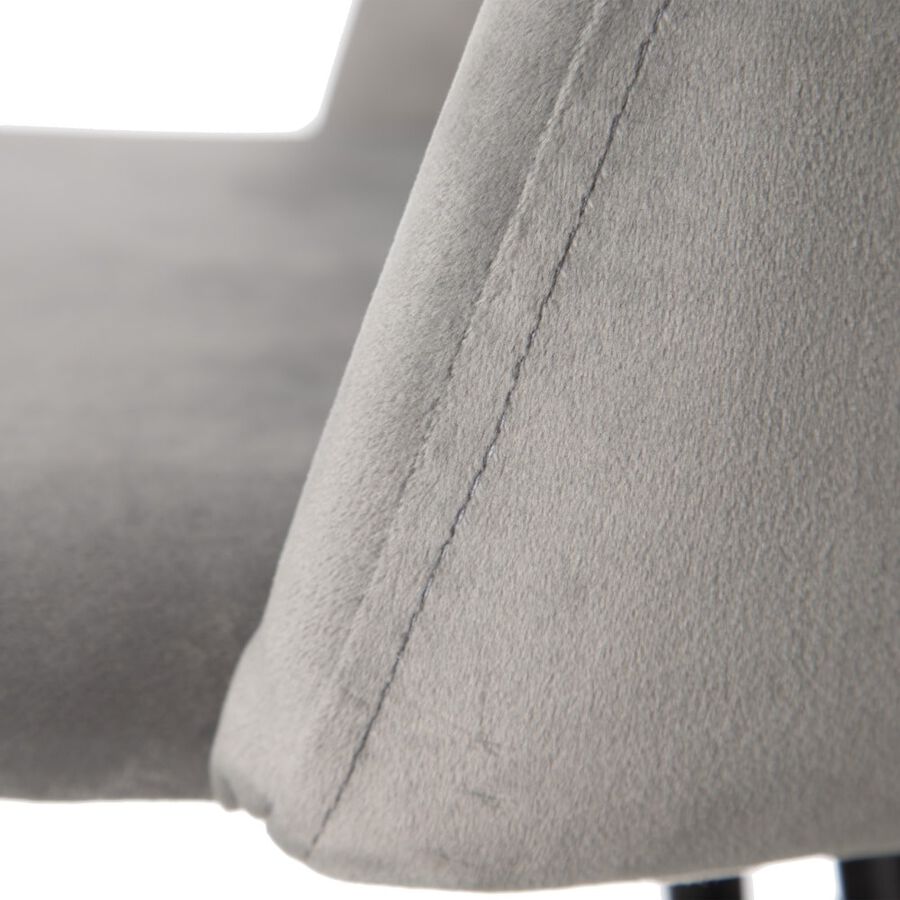 Set de 2 taburetes altos de metal gris Caleb 40x48x102cm