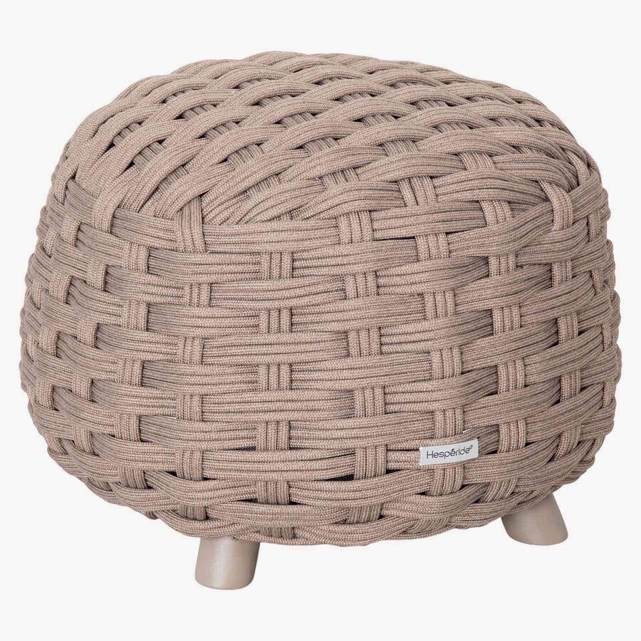 Puff de jard&iacute;n de aluminio caoba Obira &Oslash;49x38cm