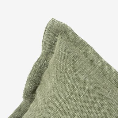 Funda de cojín de algodón verde Frida 30x45cm