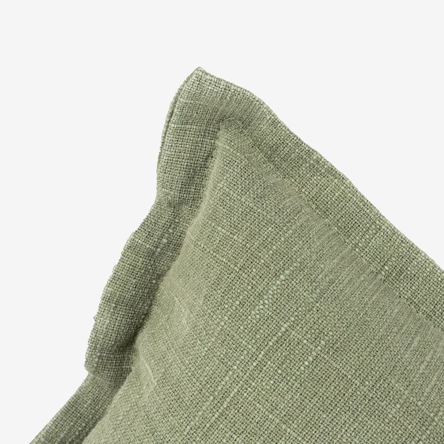 Funda de cojín de algodón verde Frida 30x45cm