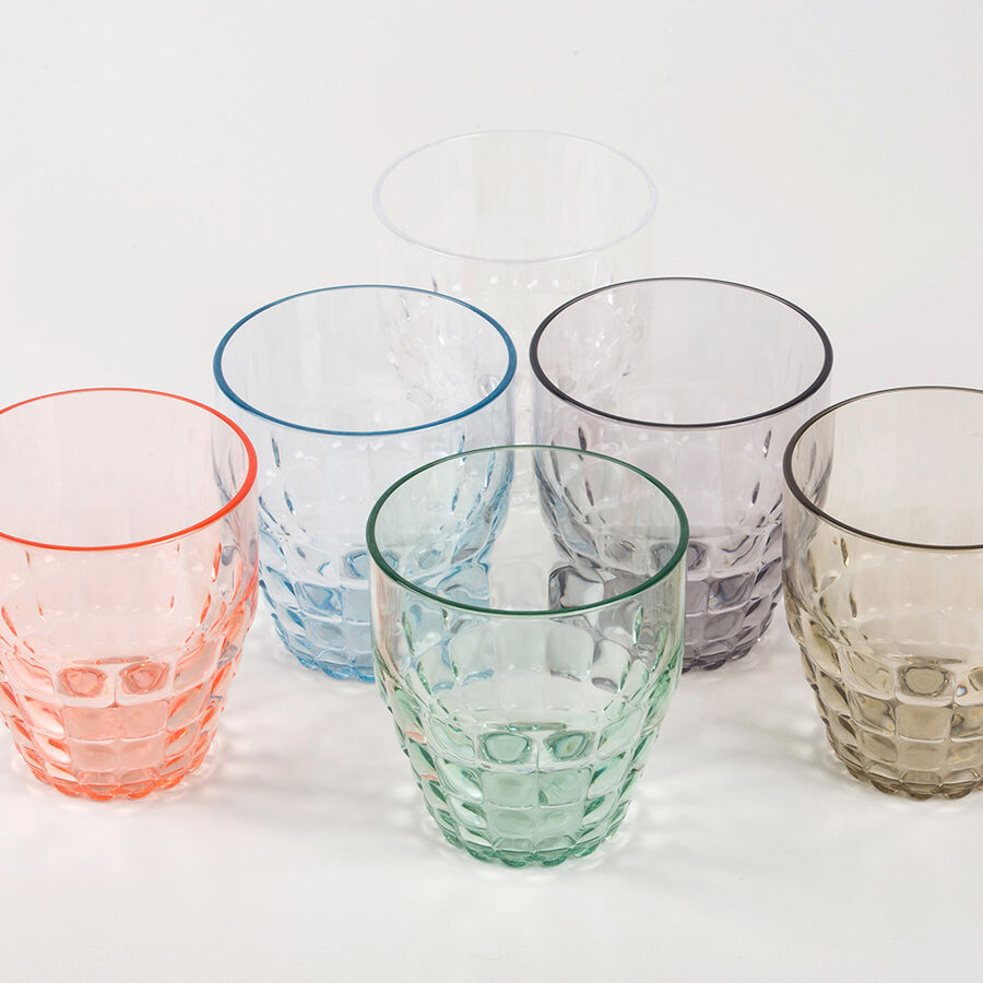 Set de 6 vasos acrilicos de colores Tiffany - Guzzini
