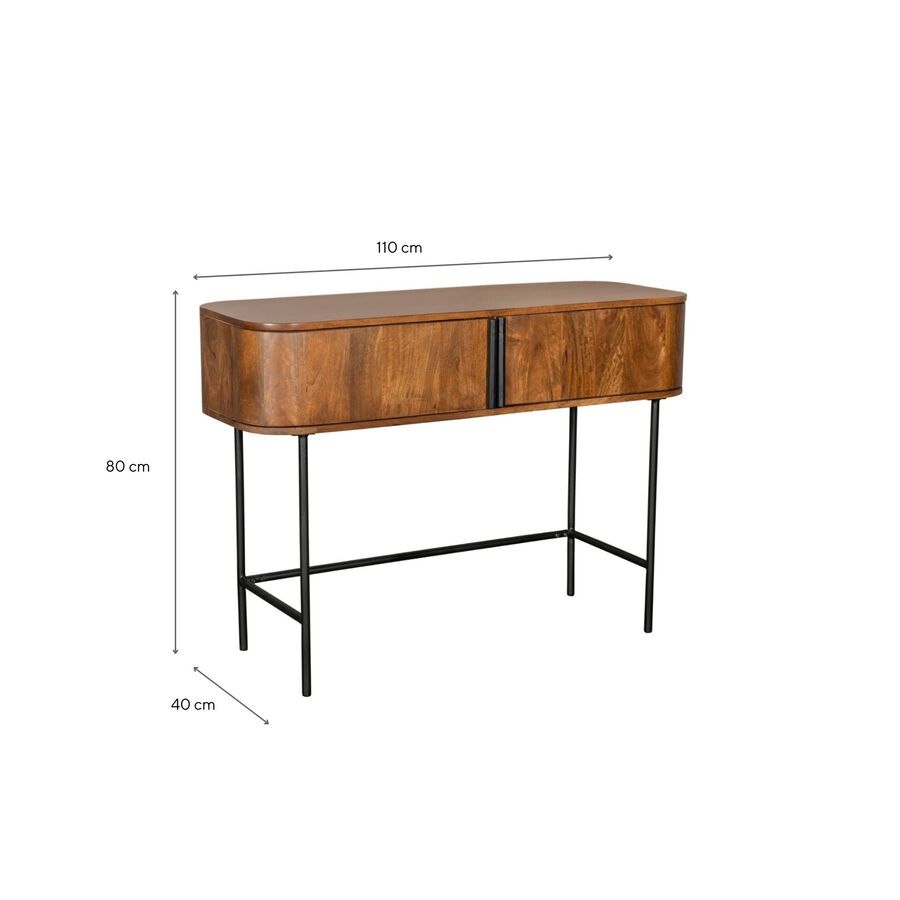 Consola de madera de mango Hulta 110x40x80cm