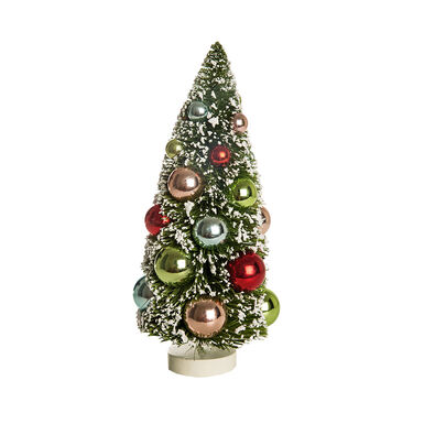 &Aacute;rbol decorativo con bolas de colores 23cm