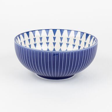 Ensaladera de cer&aacute;mica azul Algarve &Oslash;21cm