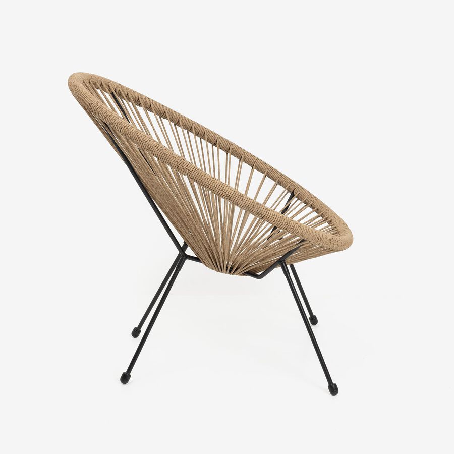 Silla para interior y exterior de rat&aacute;n sint&eacute;tico Acapulco 72x80x83cm