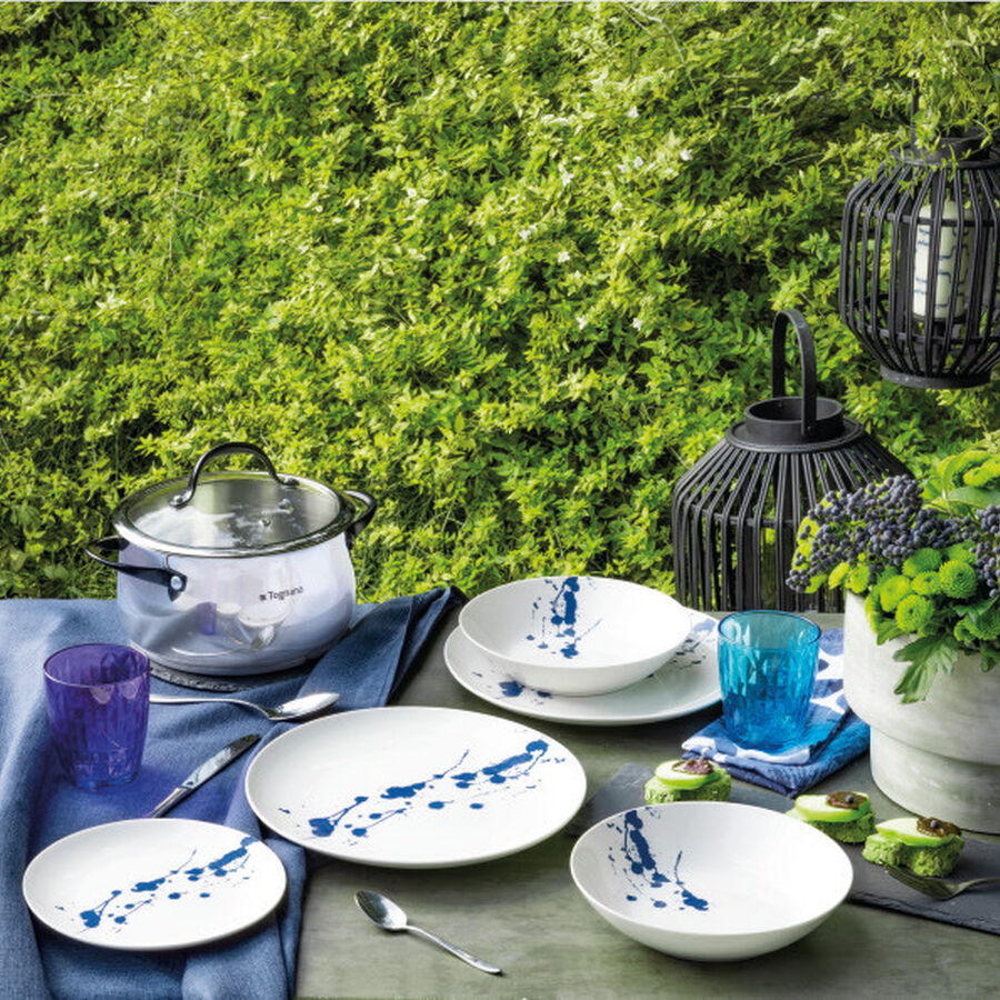 Vajilla de 18 piezas de porcelana Pollock