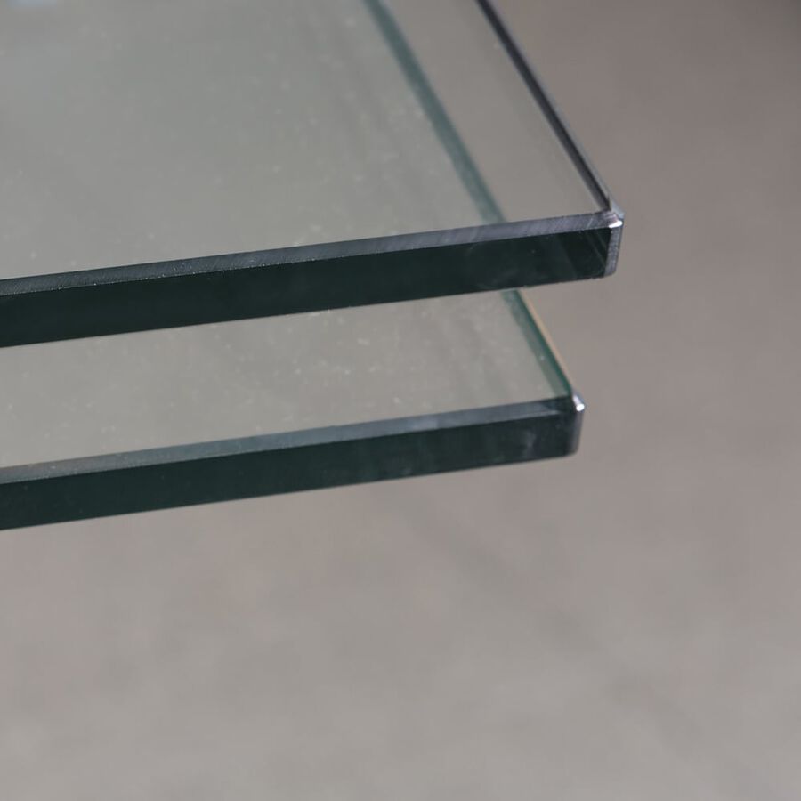 Mesa de comedor de cristal extensible Dallas 160/240x90x75cm