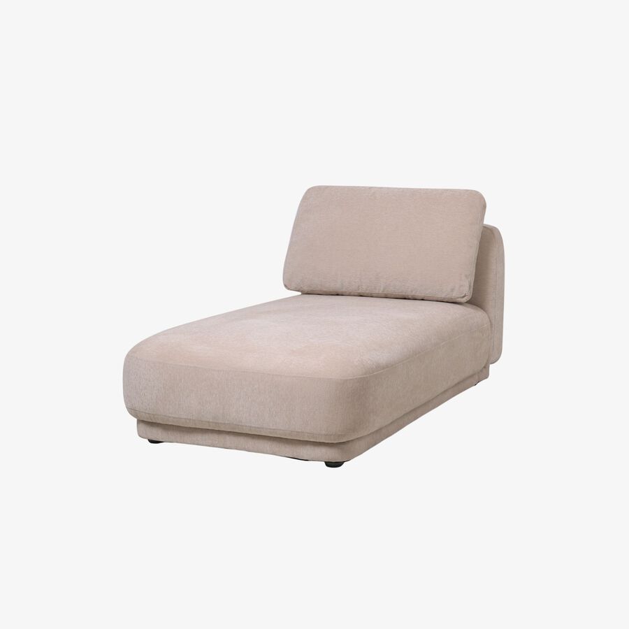 Sill&oacute;n chaise longue beige Alain 92x157x68cm