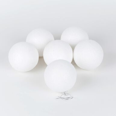 Set de 6 bolas &aacute;rbol Navidad blancas Snowball &Oslash;8cm