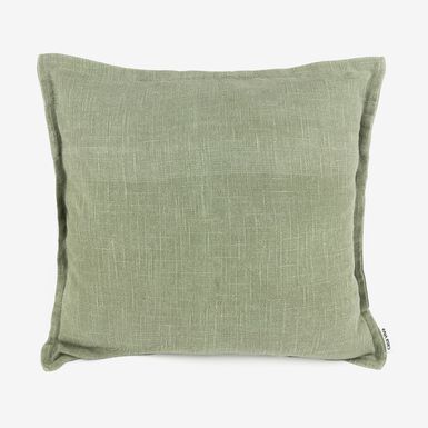 Funda de cojín de algodón verde Frida 45x45cm